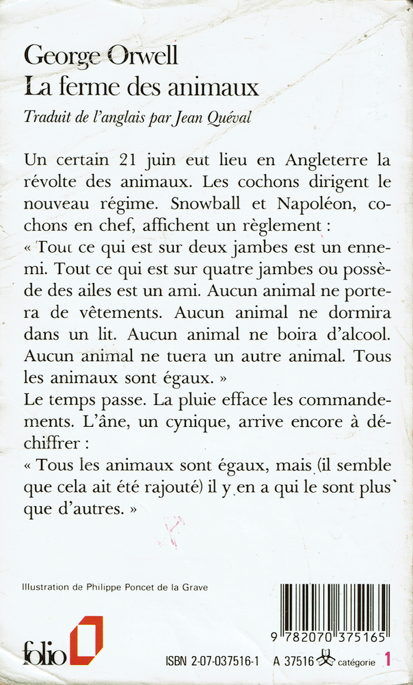 La Ferme des animaux - George ORWELL - Fiche livre - Critiques ...