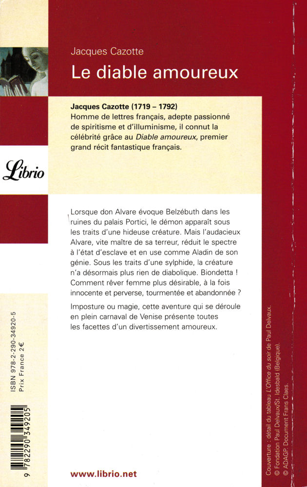 Le Diable Amoureux Jacques Cazotte Fiche Livre Critiques Adaptations Noosfere