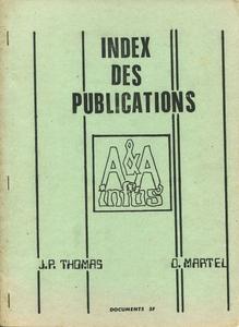 Index des publications A&A de mars 1977  mars 1980