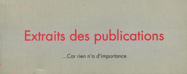 Extraits des publications