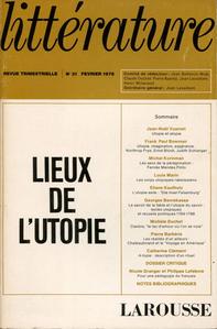 Littrature n 21 : Lieux de l'utopie