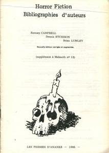 Horror Fiction. Bibliographies d'auteurs