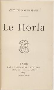 Le Horla et autres nouvelles