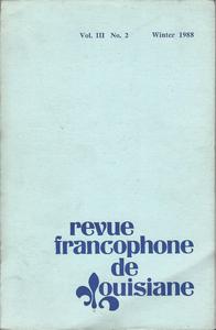 Revue francophone de Louisiane Vol III No. 2