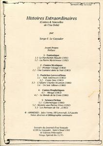 Histoires Extraordinaires (Contes & Nouvelles de l'Au-Del)