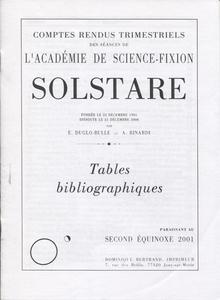 Solstare : Tables bibliographiques