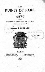 Les Ruines de Paris en 4875